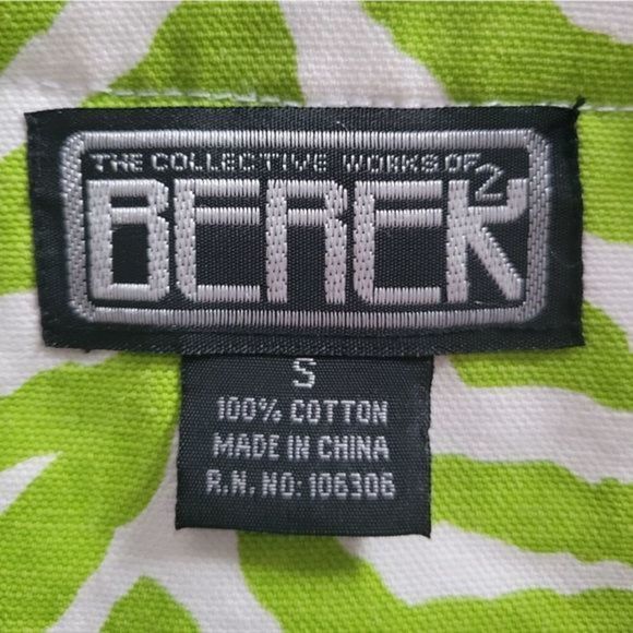 3/$15 🔴 Berek Y2K Lime Green Zebra Print Rhinestone Embellished Blazer Jacket - Picture 6 of 6